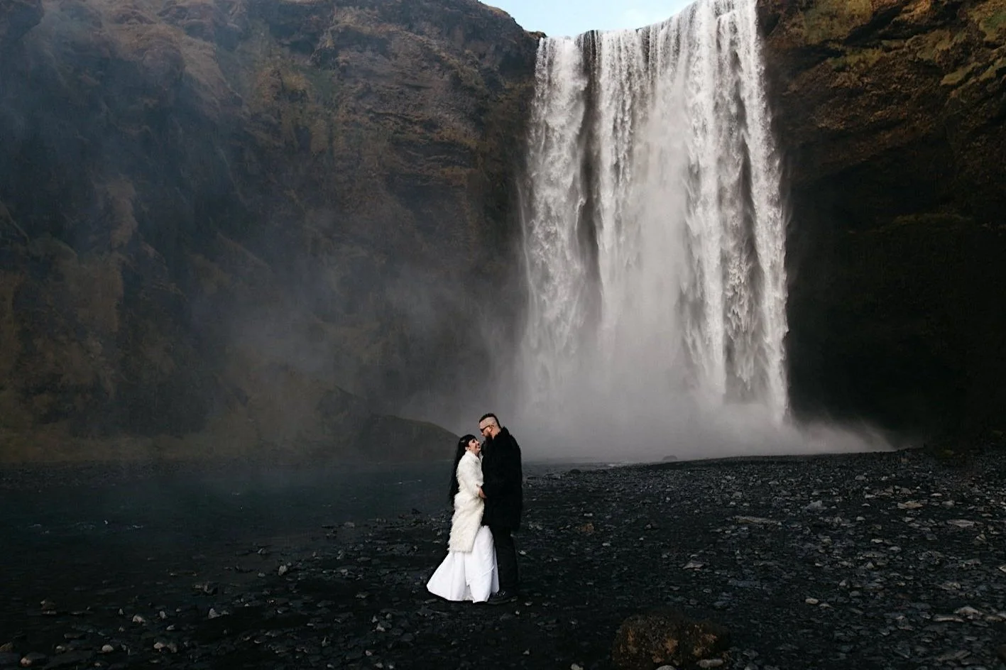 Mallorie and Tanar during their Iceland elopement in the Golden Circle