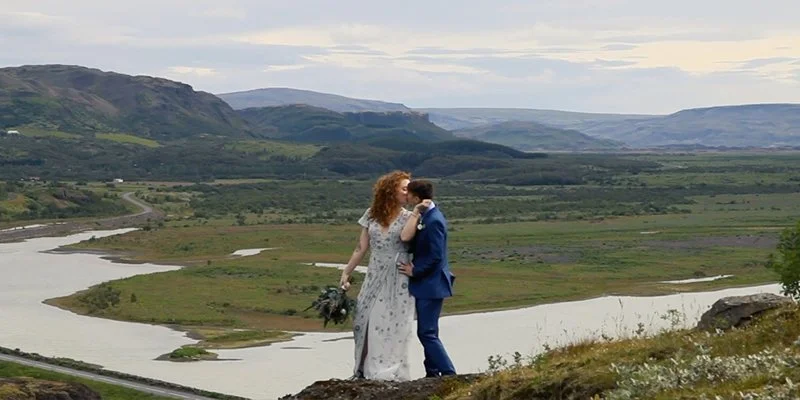 Iceland Elopement Videographer, Háifoss / Cynthia + Danielle