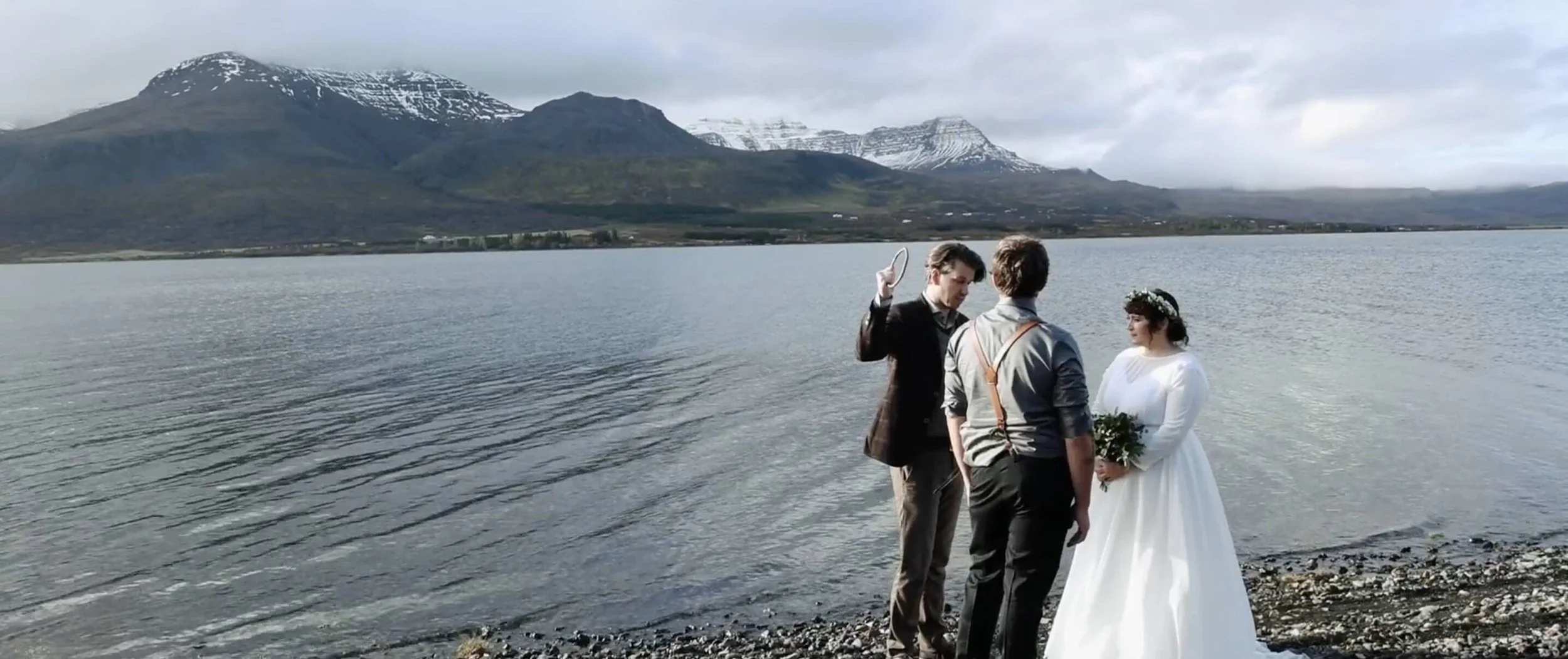 iceland elopement pagan ceremony by lake